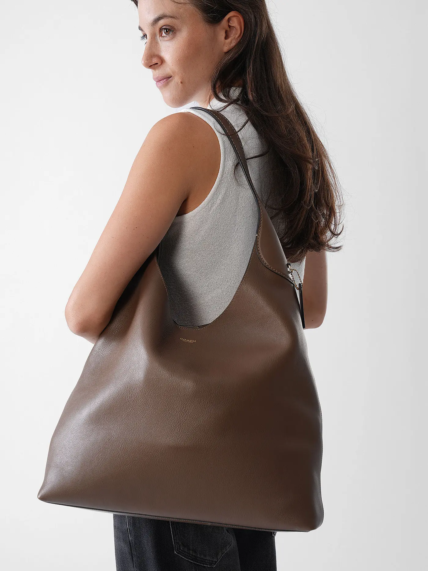 COACH | Ledertasche - Hobo Bag BROOKLYN 39 | grau